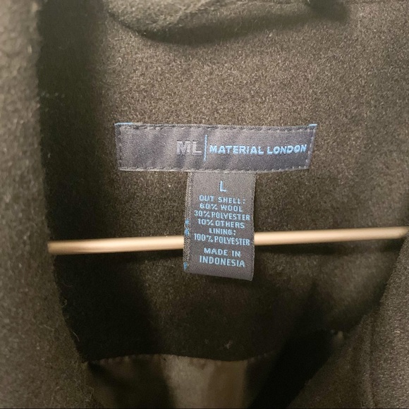 Material London (Macy’s) Unique Zipper Peacoat, L - Picture 3 of 8